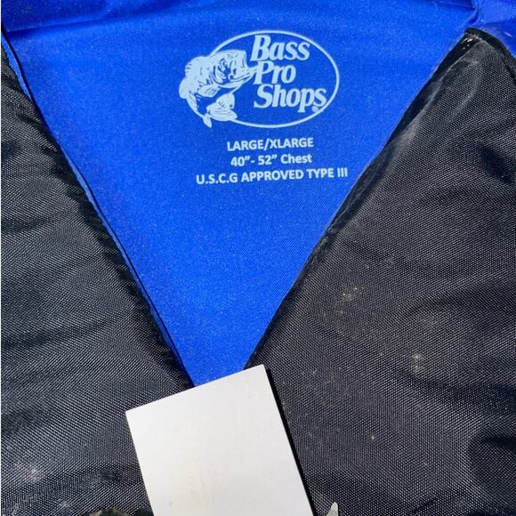 Bass Pro Shops Life Jacket Vest Adult Large XL 40"- 52" Type 3 PFD Water Sports - Picture 10 of 10